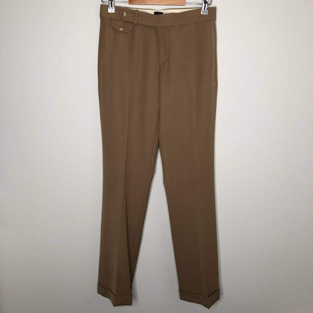 Ralph Lauren 100% Wool Tan Dress Pants Size 4